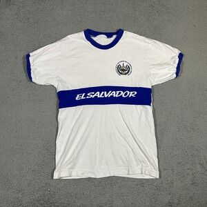 Vintage El Salvador Ringer T-shirts Salvadoreño Size Small #3287